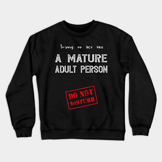 Mature adult person Crewneck Sweatshirt by VBleshka